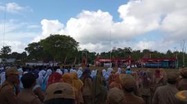 Pemerintah Kalurahan Hargosari Mengikuti Upacara Hari Kemerdekaan Ke-77 di Lapangan Keruk